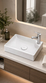 FLOPPY CLASS TEZGAH ÜSTÜ LAVABO 50*36 CM BEYAZ  (16050) - Küçük resim 2