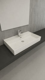 BOCCHI MILANO LAVABO 80 CM - PARLAK BEYAZ - Küçük resim 2