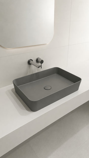  SOTTILE SLIM LINE LAVABO MAT GRİ 55 CM