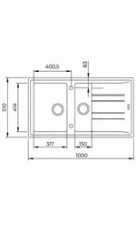 STONE 1,5 GÖZLÜ GRANİT EVYE BEJ (115360004) - Küçük resim 3