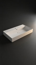 BOCCHI MILANO LAVABO 80 CM - PARLAK BEYAZ - Küçük resim 4