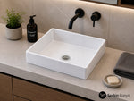 TEZGAH ÜSTÜ LAVABO KARE 40 CM BETA ESV-6240 - Küçük resim 2