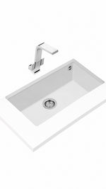 TEKA SQUARE TEZGAH ALTI GRANİT EVYE BEYAZ 76X44 (115230019) - Küçük resim 2