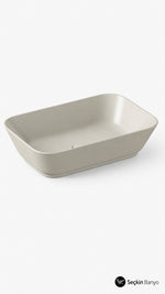 GEO DİKDÖRTGEN ÇANAK LAVABO 60 CM MAT KUM BEJİ (7425B022-0016) - Küçük resim 1