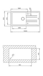 TEKA STONE TEK GÖZ GRANİT EVYE TOPAS BEJ 100X50 - Küçük resim 3