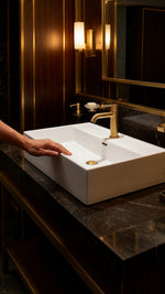BOCCHI MILANO LAVABO 80 CM - PARLAK BEYAZ - Küçük resim 3