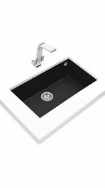 TEKA SQUARE TEZGAH ALTI GRANİT EVYE SİYAH 76X44 - Küçük resim 3