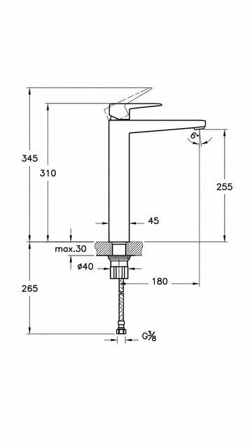 ARTEMA ROOT SQUARE LAVABO BAT.ALTIN A4273323