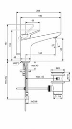 IDEAL CONCA GRANDE LAVABO BAT.-MAGNETİC GRİ-SİFON KUMANDALI - Küçük resim 2