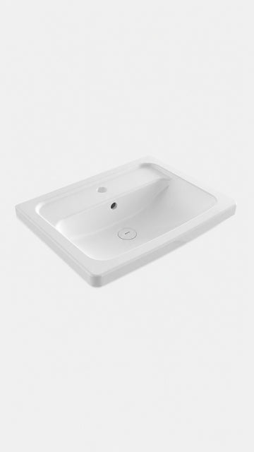 BOCCHI TAORMINA PRO LAVABO 57 CM - PARLAK BEYAZ
