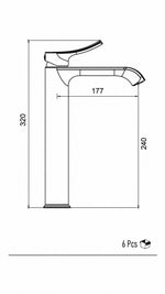 VALTEMO VALERO ÇANAK TİPİ LAVABO BATARYASI  ART GRAY (VM-1213) - Küçük resim 3