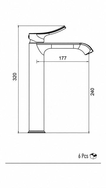 VALTEMO VALERO ÇANAK TİPİ LAVABO BATARYASI  ART GRAY (VM-1213)