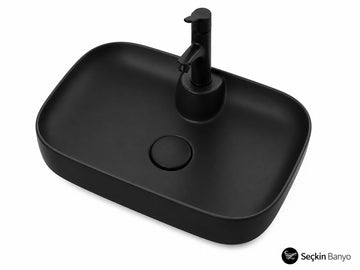 TEZGAH ÜSTÜ LAVABO 60*40 PREMIUM CLASS SİYAH ESV-16260-2001