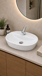 ELEGANCE TEZGAH ÜSTÜ LAVABO BEYAZ (4360) - Küçük resim 2