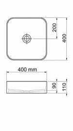 BOLD TEZGAHÜSTÜ LAVABO 40 CM BEYAZ (6740) - Küçük resim 3