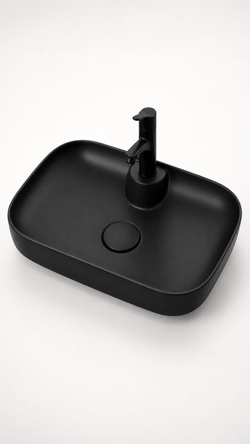 TEZGAH ÜSTÜ LAVABO PREMIUM CLASS SİYAH 