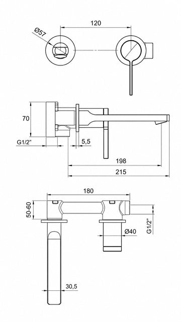 NEWARC BOLD ANKASTRE LAVABO BATARYASI - ALTIN