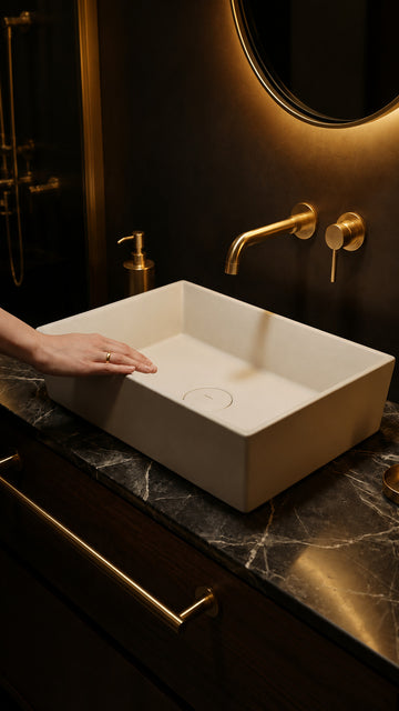 VESSEL DİKDÖRTGEN LAVABO 56X38 CM -MAT YASEMİN (1172-007-0125)