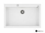 FORSQUARE TEK GÖZ GRANİT EVYE BEYAZ 79X50 (115230004) - Küçük resim 1