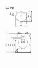 VENEZIA ASMA MONOBLOK LAVABO - MAT BETON - Küçük resim 1