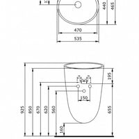 VENEZIA ASMA MONOBLOK LAVABO - MAT BETON