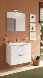MİA SET 80 CM ÇEKMECELİ 80 cm PARLAK BEYAZ (75024) - Küçük resim 4