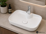 PREMIUM CLASS TEZGAH ÜSTÜ LAVABO 70*40 CM BEYAZ (ESV-16270) - Küçük resim 3