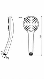 IDEAL IDEALRAİN EL DUŞU 100MM-SİYAH - Küçük resim 2