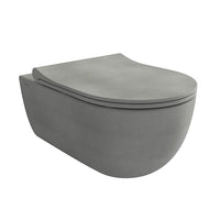 BOCCHI V-TONDO RIMLESS ASMA KLOZET KAPAK DAHİL - MAT  BETON