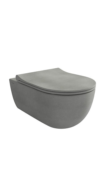 BOCCHI V-TONDO RIMLESS ASMA KLOZET KAPAK DAHİL - MAT  BETON