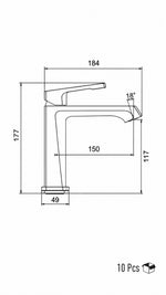 VALENTINI LAVABO BATARYASI MAT BAKIR (VM-2402) - Küçük resim 3
