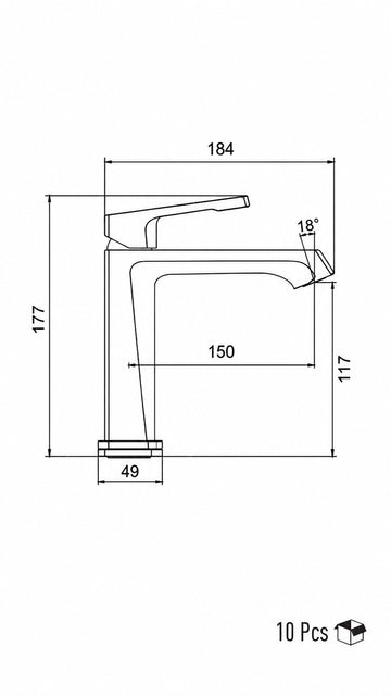 VALENTINI LAVABO BATARYASI MAT BAKIR (VM-2402)