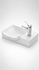 TEZGAHÜSTÜ MİNİ LAVABO 32*45*25 LİTOS SOL (4079) - Küçük resim 1
