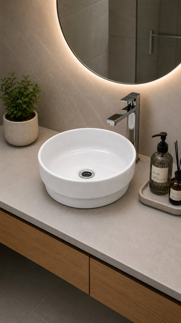 TEZGAH ÜSTÜ LAVABO YUVARLAK 40 CM BETA ESV-6340
