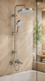 VALTEMO VALENTINI + BIGART 2'Lİ BANYO VE ROBOT DUŞ SETİ - FIRÇALI NİKEL - Küçük resim 2
