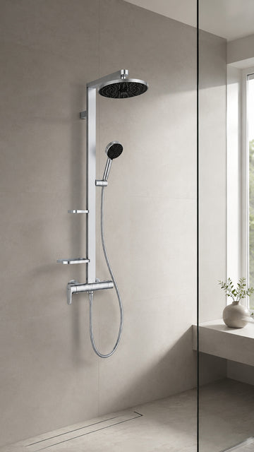 IDEAL CERAFLOW ALU+ DUŞ SİSTEMİ-SİLVER-APLİKE DUŞ