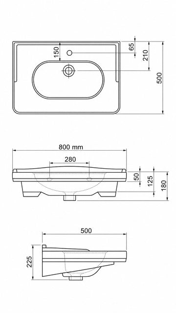 AVANGARDE ETEJERLİ LAVABO 80 CM AVANGARDE (ESV-14080)