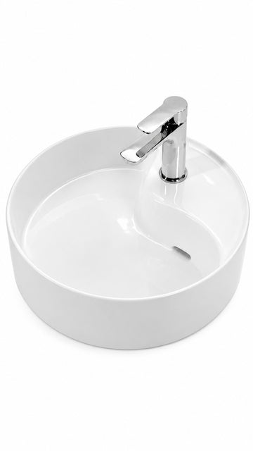 DEEP CRYPTO TEZGAH ÜSTÜ LAVABO 43CM BEYAZ (16643)