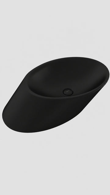  VESSEL YATAY ÇANAK LAVABO 72 CM - MAT SİYAH