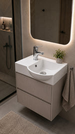 TEZGAHÜSTÜ MİNİ LAVABO 32*45*25 LİTOS SAĞ ESV-4779 - Küçük resim 3