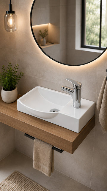 TEZGAHÜSTÜ MİNİ LAVABO 32*45*25 LİTOS SOL ESV-4079