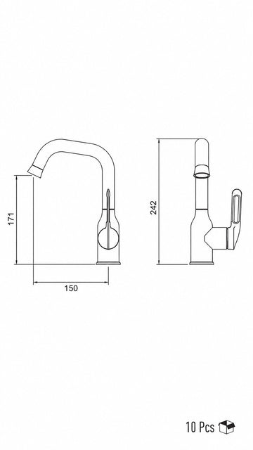 STELLO  LAVABO BATARYASI KROM  (VM-1401)