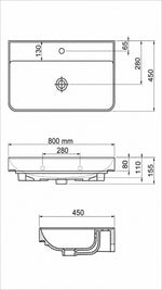 ETEJERLİ LAVABO BEYAZ (3080) - Küçük resim 3
