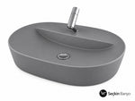 TEZGAH ÜSTÜ LAVABO 60*45 CM ELEGANCE  MAT GRİ ESV-4360-2041 - Küçük resim 2