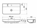 ETEJERLİ LAVABO ZEN 45*80 ESV-3080 - Küçük resim 2