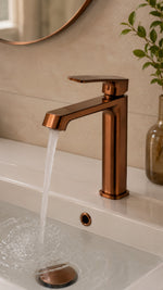 VALTEMO VALENTINI + BIGART 4'LÜ LAVABO, BANYO, EVİYE VE ROBOT DUŞ SETİ - FIRÇALI BRONZ - Küçük resim 3