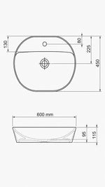 ELEGANCE TEZGAH ÜSTÜ LAVABO BEYAZ (4360) - Küçük resim 3