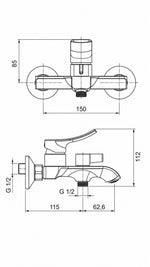 VALERO ROBOT DUŞ SETİ+BANYO BATARYASI MAT ALTIN (VS-3188) - Küçük resim 3