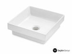 TEZGAH ÜSTÜ LAVABO KARE 40 CM BETA ESV-6240 - Küçük resim 1