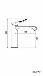 VALERO ÇANAK TİPİ LAVABO BATARYASI MAT ALTIN  (VM-1204) - Küçük resim 3